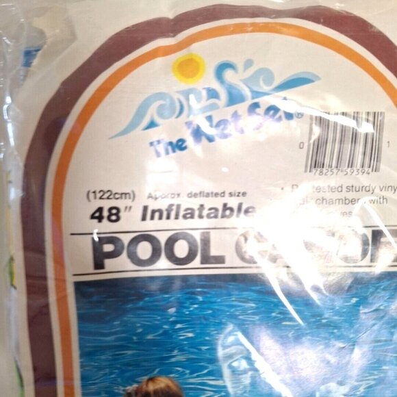 Wet Set Inflatable Vinyl Pool Canoe 48" 1985 Vintage 59394 Ride OnToys R Us - Picture 4 of 8